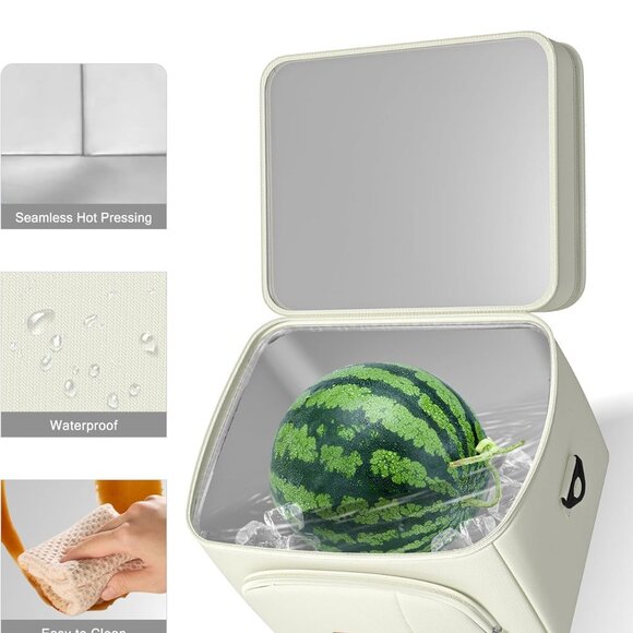 Lunch Box for Women, Double Decker Insulated Cooler Bag Lunch Bag Reusable Leakp - Picture 4 of 7